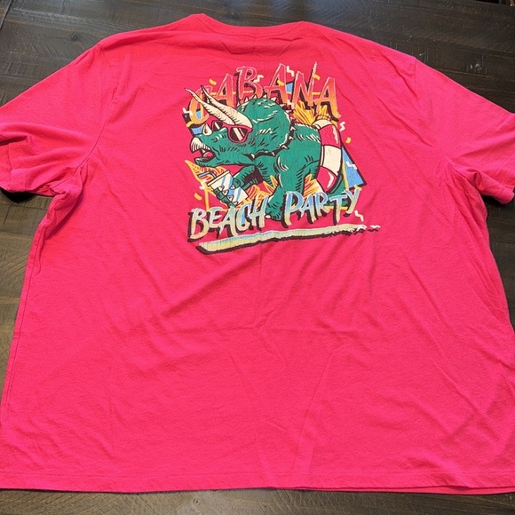 Crown & Ivy cabana beach party pink short sleeve tshirt men 2XL - Picture 1 of 4